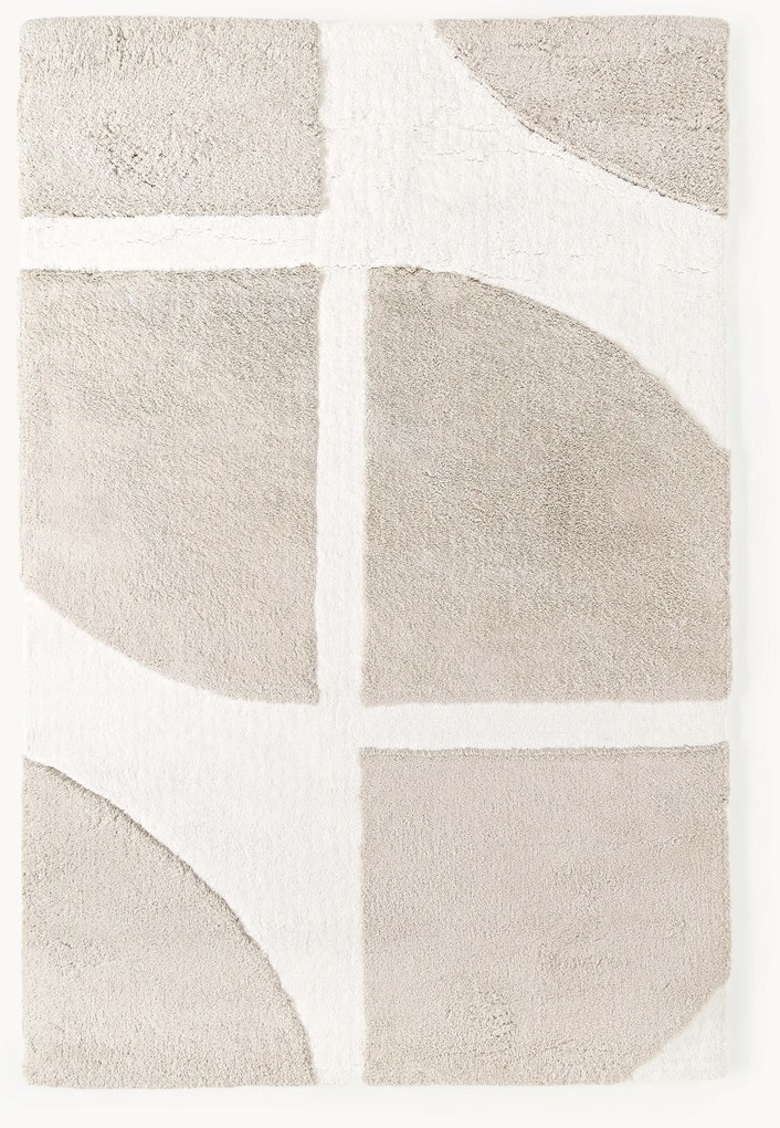 Tappeto morbido a pelo lungo con motivo in rilievo Jade