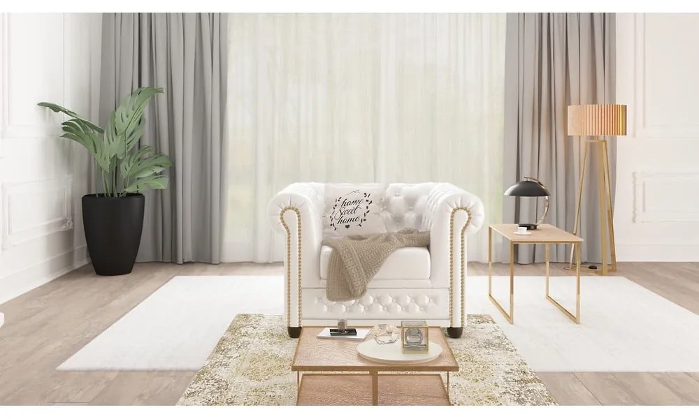 Poltrona in similpelle bianca York - Ropez