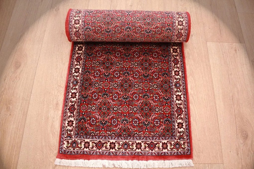 Bidjar Tappeto 200x50 (Iran) Annodato A Mano