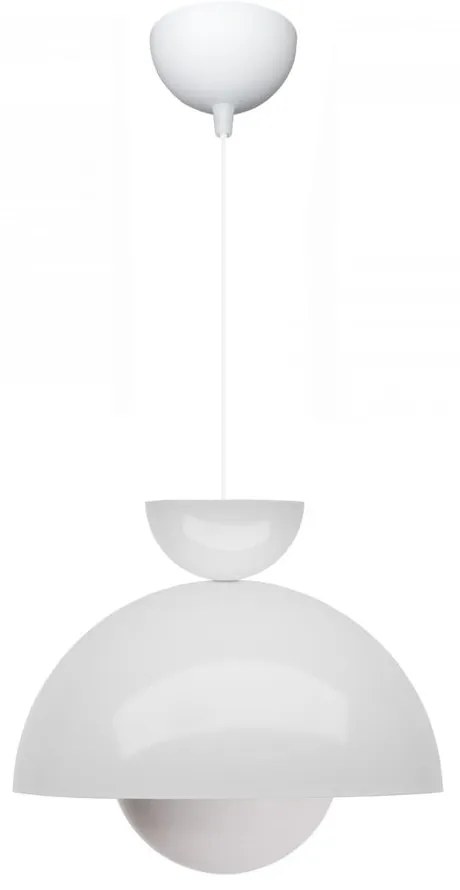 Lampadario bianco con paralume in metallo ø 25 cm Arta – Opviq lights