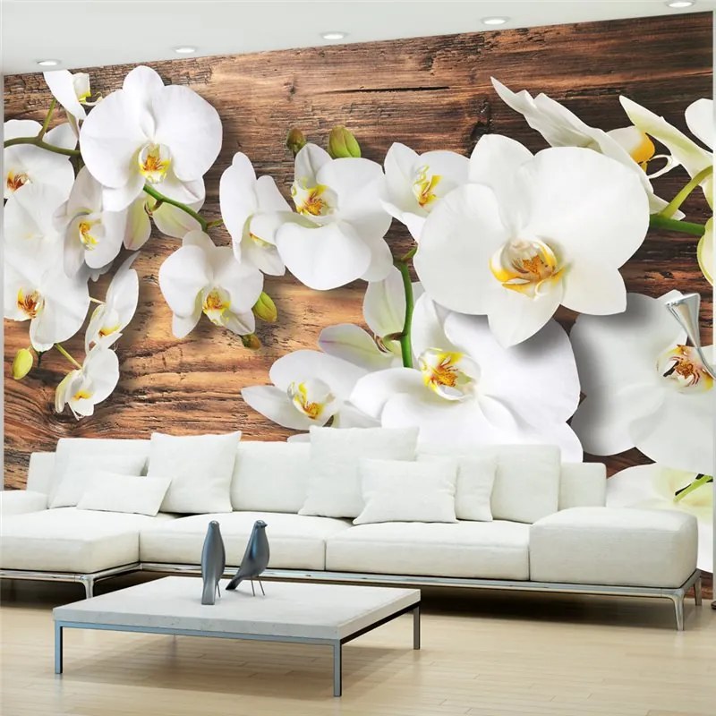 Fotomurale  Orchidee insensibili II  Colore Marrone, Dimensioni e Misure 100x70