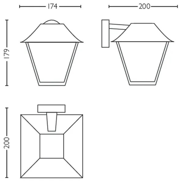 Philips - Applique da esterno ALPENGLOW 1xE27/60W/230V IP44