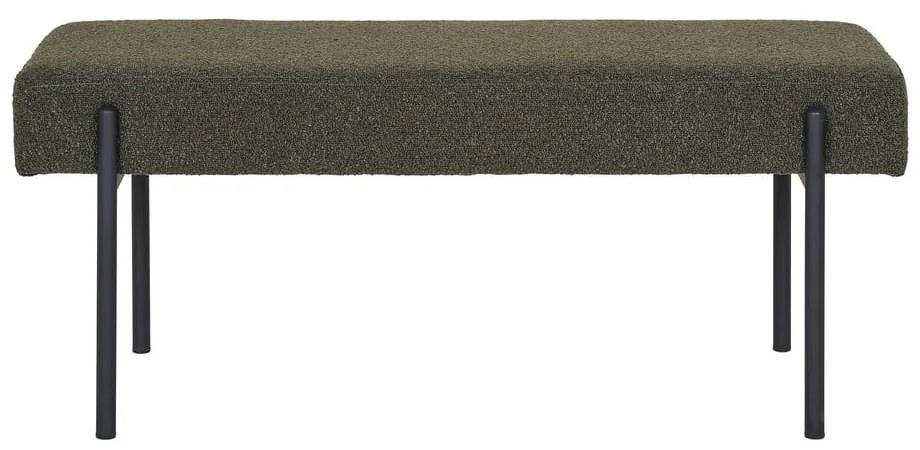 Panchina verde scuro in tessuto bouclé Swindon - House Nordic