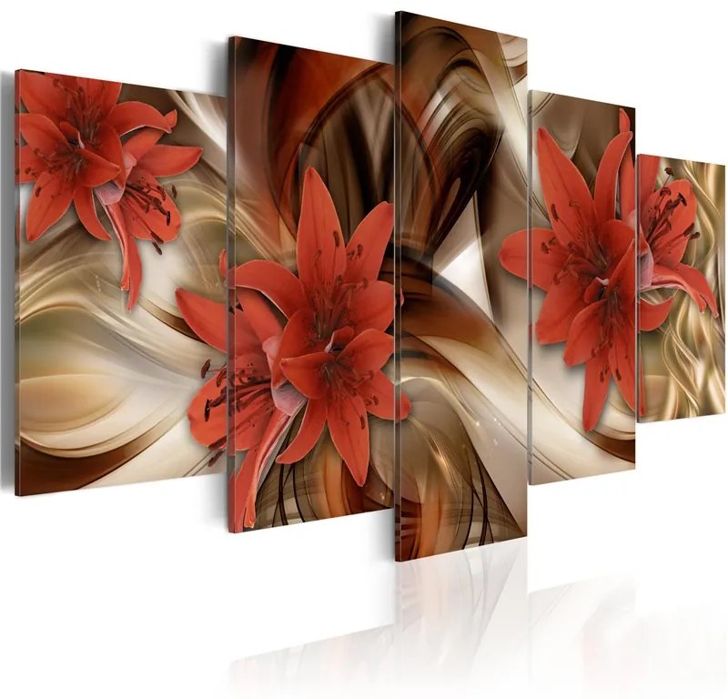 Quadro Flower Nebula  Colore Marrone, Dimensioni e Misure 100x50