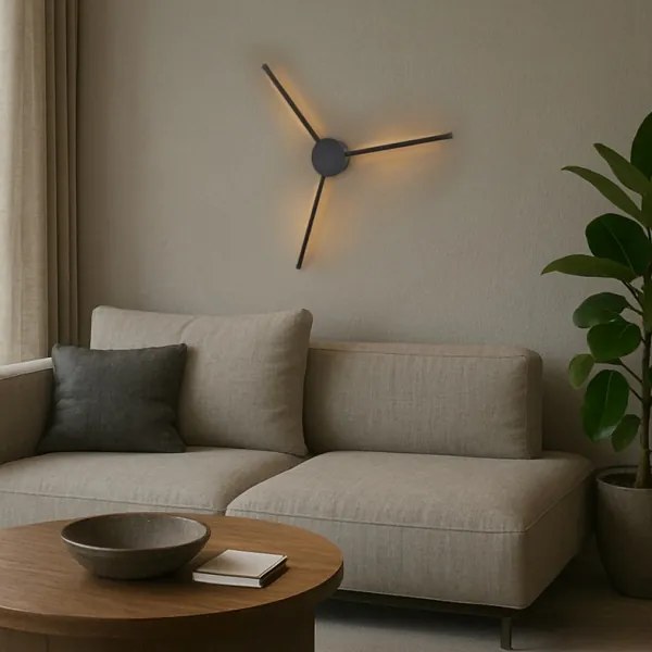 Brilagi - Applique a LED LUGO TRE LED/14W/230V nero