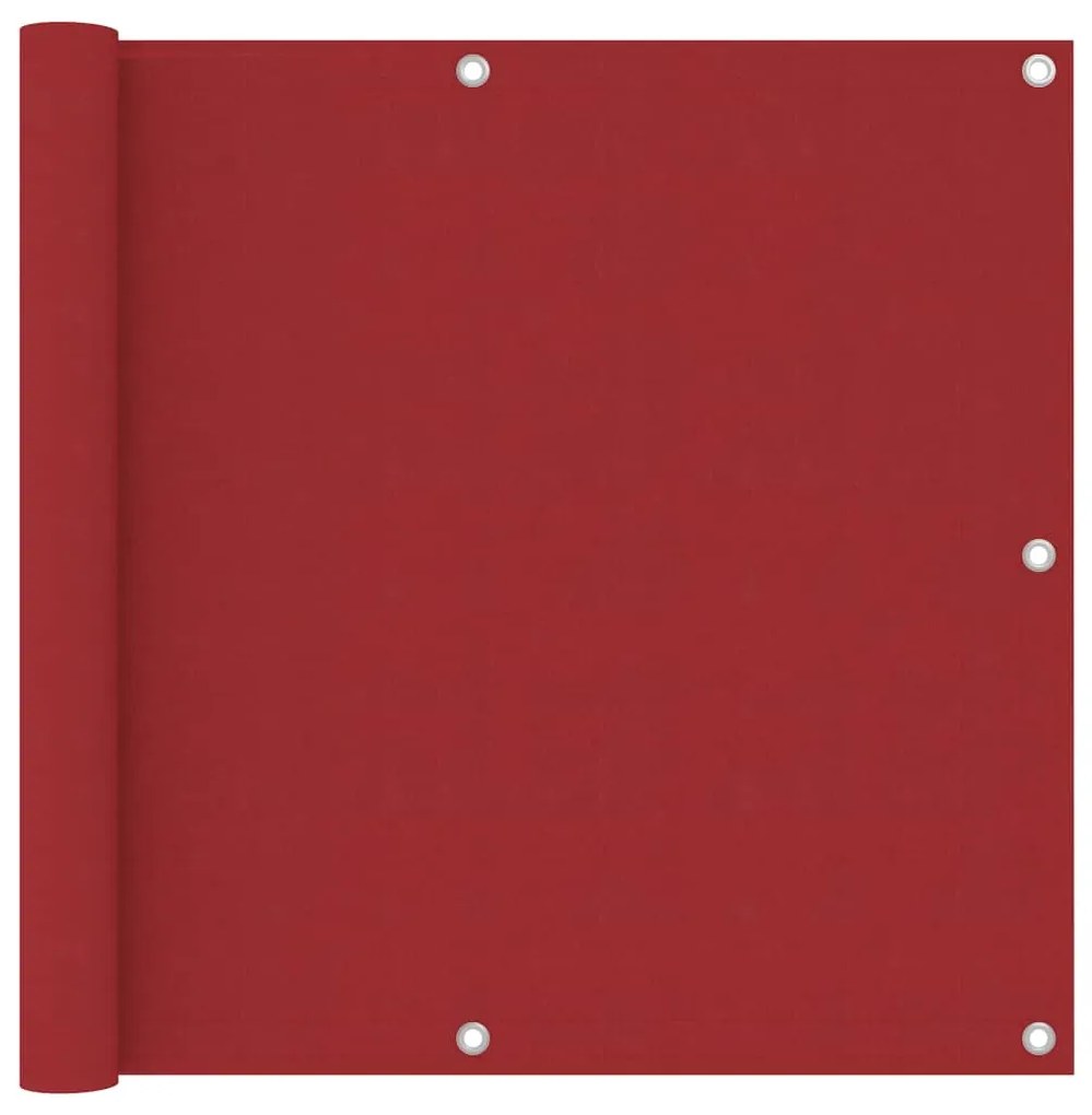Paravento Da Balcone Rosso 90x500 Cm İn Tessuto Oxford /