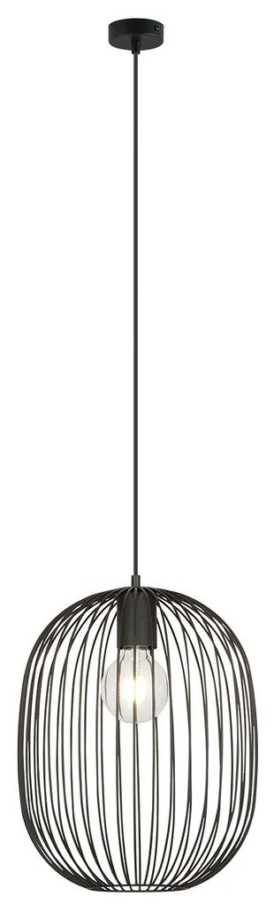 Sospensione Minimal Lugh 1 Luce In Acciaio Nero
