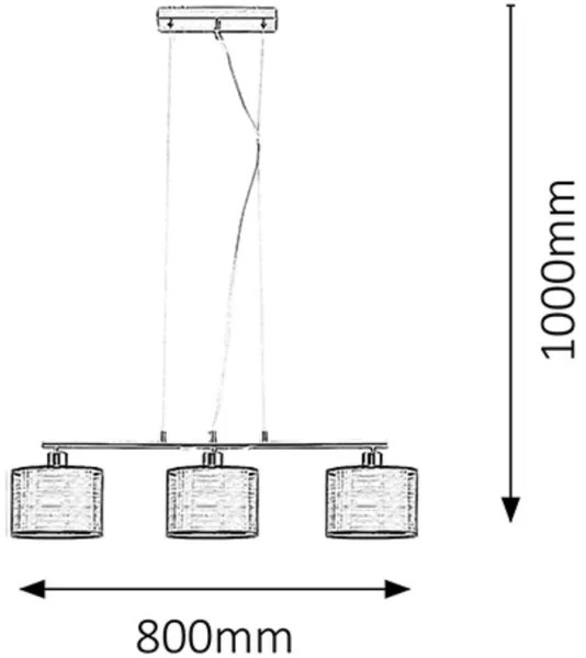 Rabalux 2630 - Lampada a sospensione ANASTASIA 3xE27/60W
