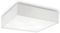 Plafoniera Moderna Ritz Tessuto Bianco 4 Luci E27 D60Cm