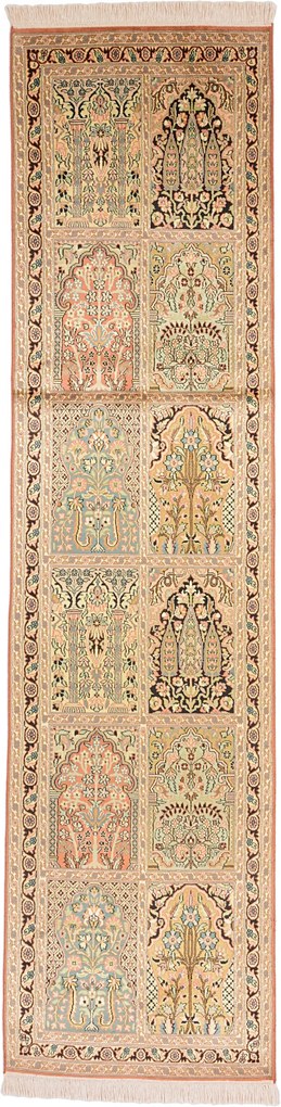 Cashmere Silk Tappeto 80x310 (Indian) Annodato A Mano