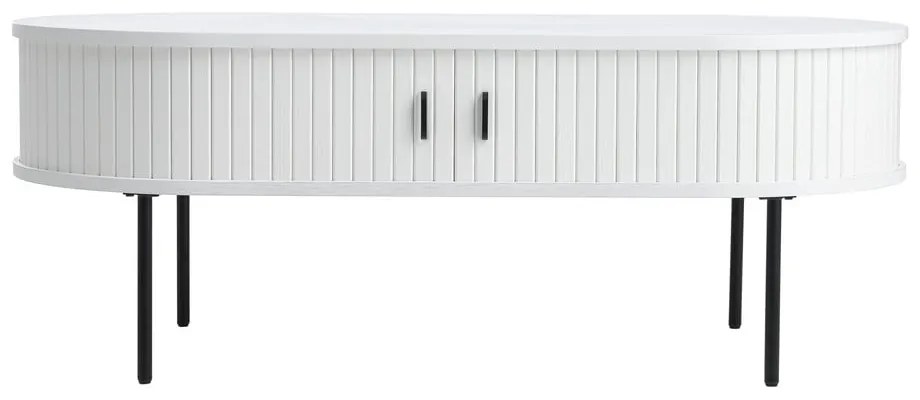 Tavolino da salotto bianco effetto rovere 60x120 cm Nola – Unique Furniture