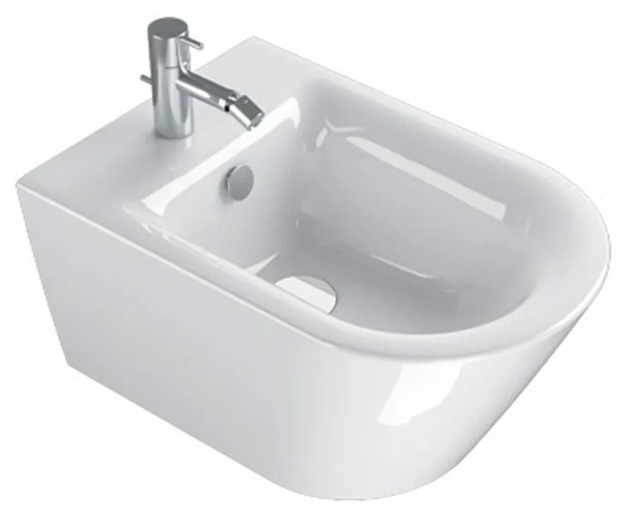 Bidet Sospeso Ceramica Catalano "Zero 55" Bianco Lucido