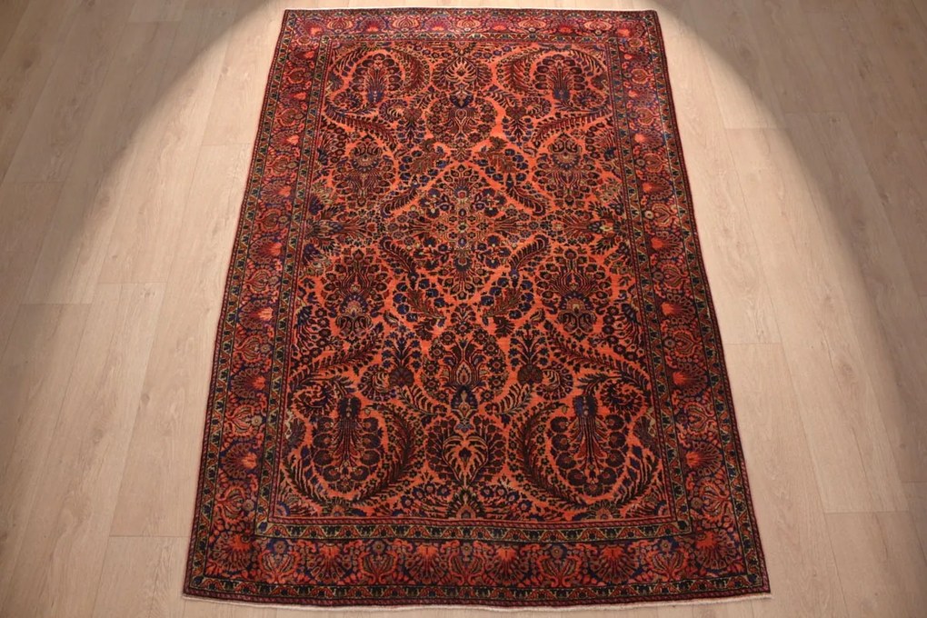 Sarouk Tappeto 200x130 (Iran) Annodato A Mano