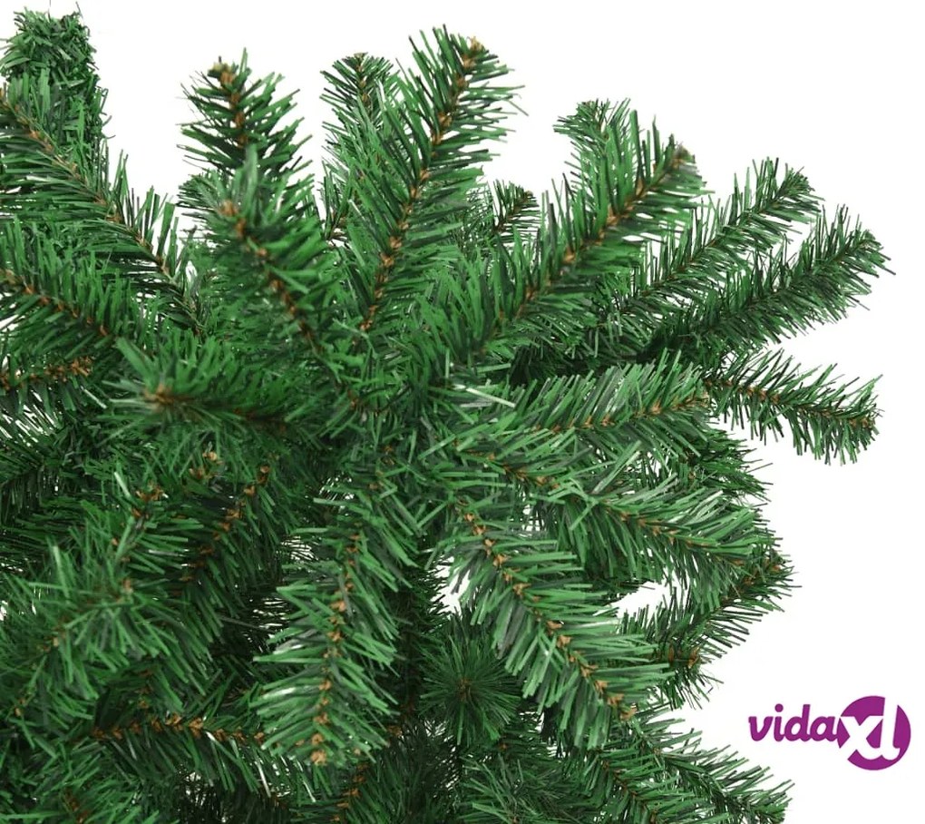 vidaXL Albero di Natale Artificiale Capovolto con Supporto Verde 180 cm PVC