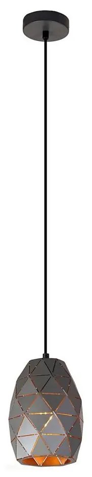 ITALUX MDM-3480/1 GR+GD - Lampadario a sospensione con filo HARLEY 1xE27/40W/230V nero