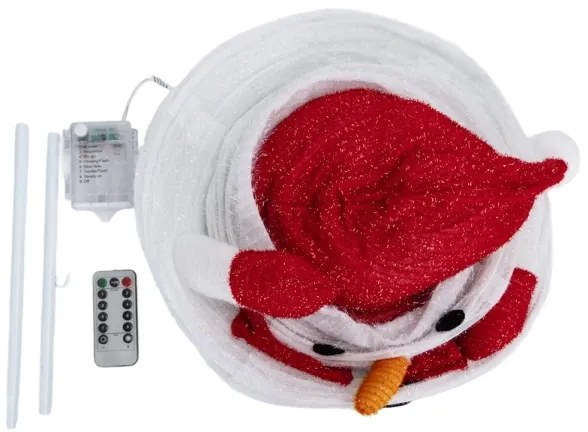 Aigostar - Decorazione natalizia LED per esterni 50xLED/3xAA 0,7m IP44 pupazzo di neve