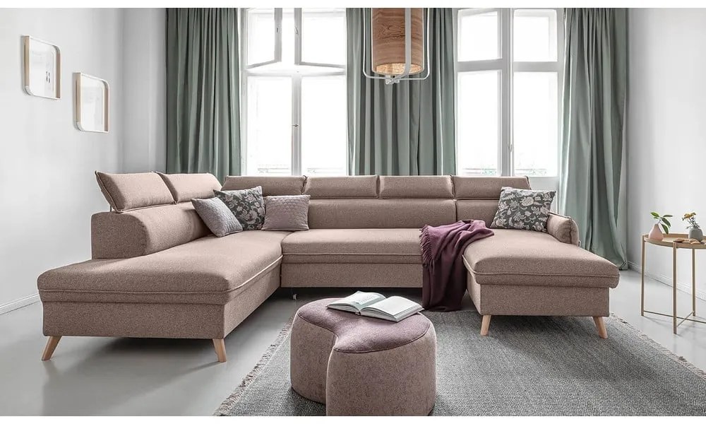 Divano letto angolare beige (angolo sinistro) Sweet Harmony - Miuform