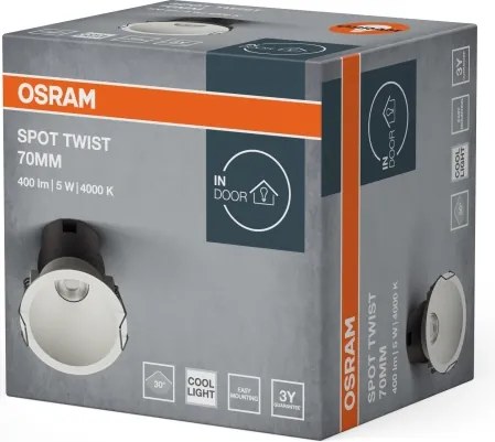 Osram - Faretto da incasso SPOT TWIST LED/5W/230V 4000K Ø 7 cm bianco