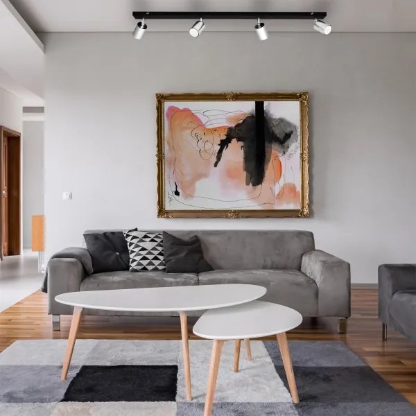 Faretto LED TUNE 4xGU10/4,8W/230V cromo opaco/nero