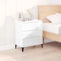 Credenza Bianco Lucido 60x35x70 cm in Legno Multistrato 823050