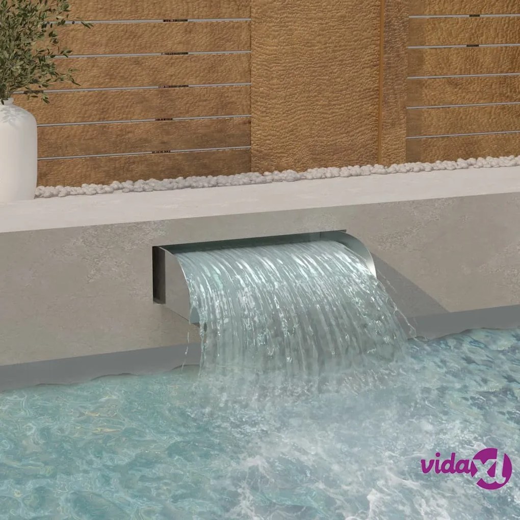 vidaXL Cascata 60x34x14 cm in Acciaio Inox 304