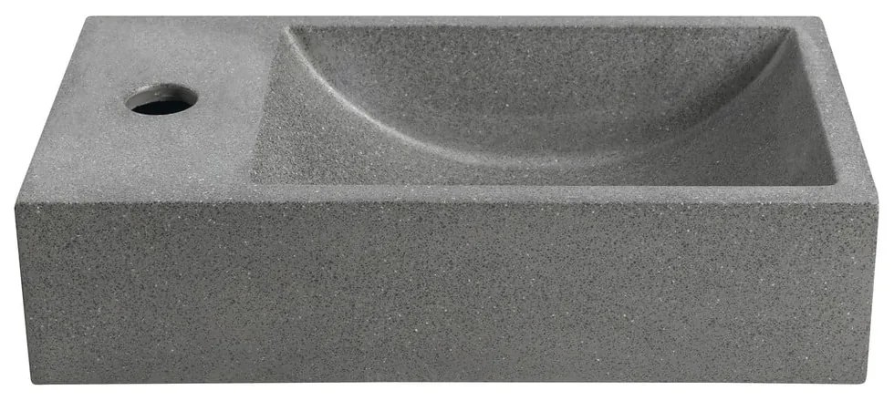 Lavabo in grigio scuro in calcestruzzo 40x22 cm Crest – Sapho