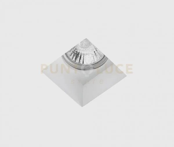 Siris faretto da incasso 1 luce in gesso bianco attacco gu10 9x9cm