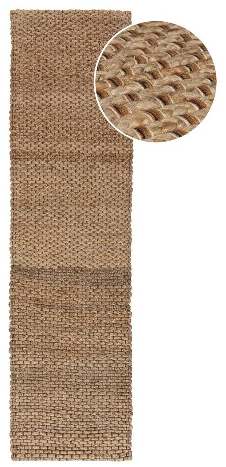 Passatoia di colore naturale in iuta 60x150 cm Sol – Flair Rugs