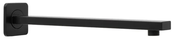 Kit doccia braccio 30 cm e soffione rettangolare 30x20 cm nero opaco
