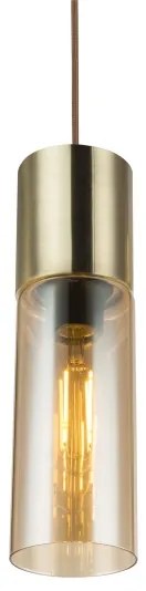 GLOBO 21000HM - Lampadario a sospensione con filo ANNIKA 1xE27/25W/230V diametro 10,5 cm ottone