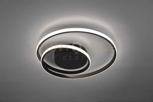 Zibal plafoniera led 22w 2500lm, 3000k spirale nera dimmerabile con...