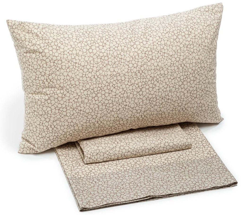 Completo Lenzuola Singolo Naturale Key Caleffi, in cotone