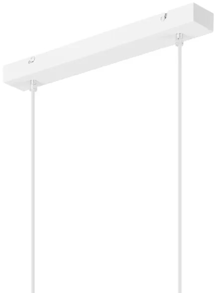 Lampadario a sospensione con filo NICO 2xE27/60W/230V bianco