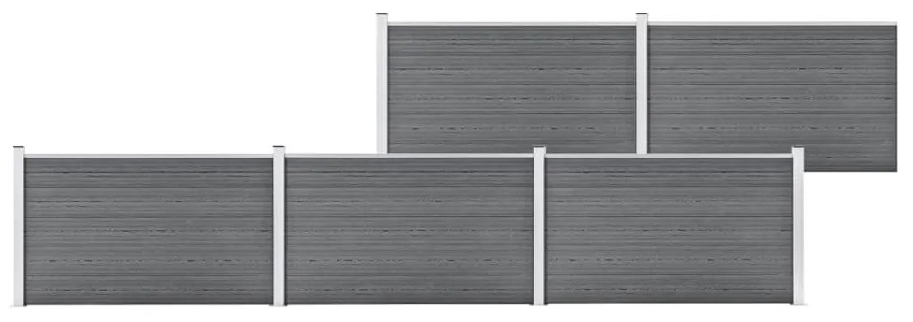 Recinzione Da Giardino İn Wpc 872x106 Cm Grigia /