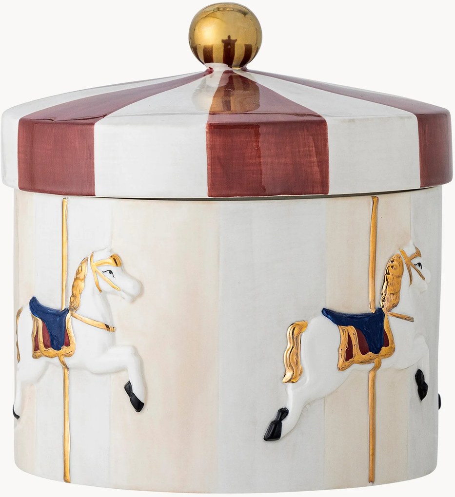 Barattolo dipinto a mano con coperchio Merry-go-round