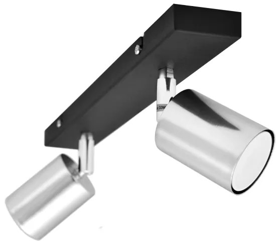 Faretto LED TUNE 2xGU10/4,8W/230V cromo opaco/nero