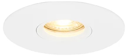 Set di 6 faretti da incasso moderni bianchi 12 cm - Buco