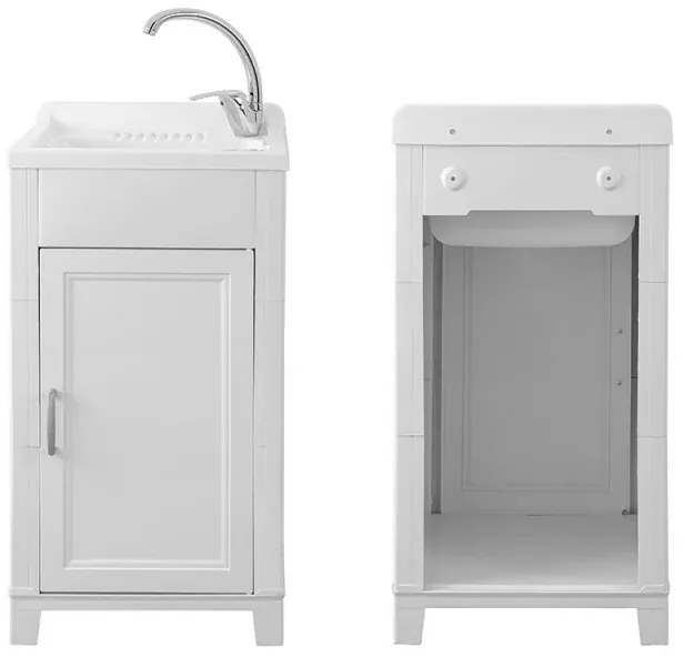 Lavatoio da esterno 45x50 con vasca e asse lavapanni in kit montaggio