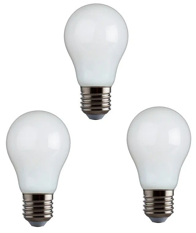 e3light - 3-pack Lampadina LED 5,6W (806lm) Opale CRI95 Dimmerabile E27