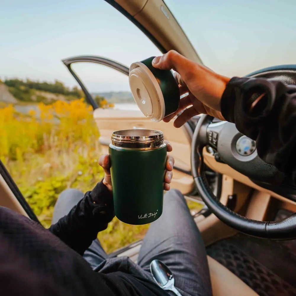 Termos da viaggio verde per il pranzo Fuori, 500 ml - Vialli Design