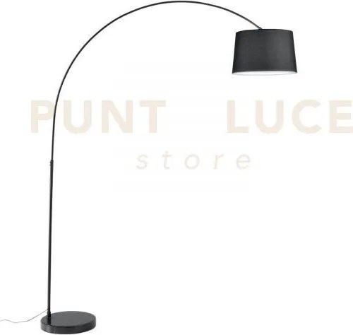 Piantana dream nera 1 luce attacco e27 152x40x200cm con paralume ne...