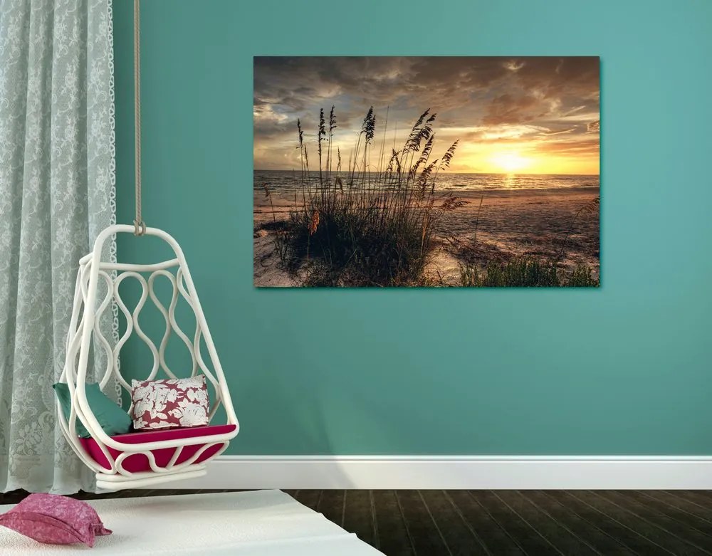 Quadro su tela – Tramonto sulla spiaggia