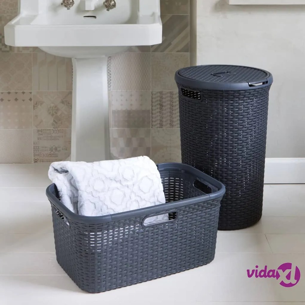 Curver Cesto Portabiancheria Style 45 L Antracite