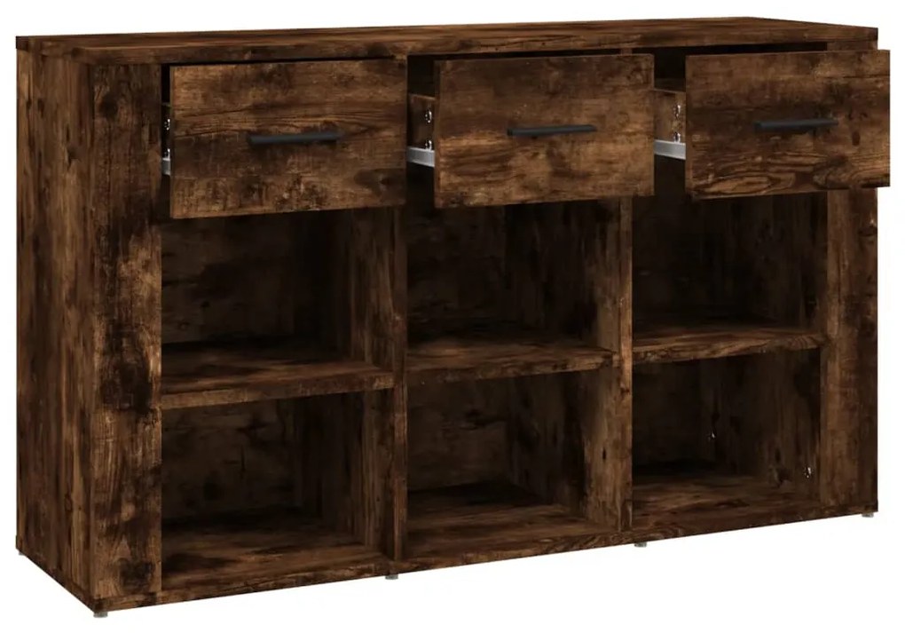 Credenza Rovere Fumo 100x30x59,5 cm in Legno Multistrato