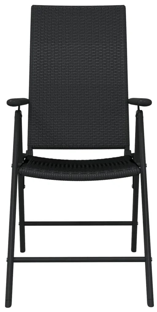 Set mobili da pranzo per giardino 5 pz nero
