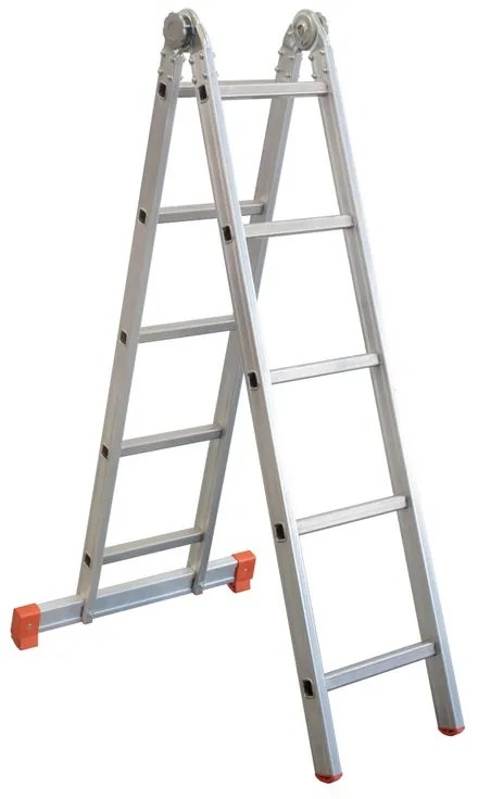 Scala multiposizione FACAL Hobby in alluminio 5 + 5 gradini portata massima 100 kg EN 131 per lavori fino a 4.02 m