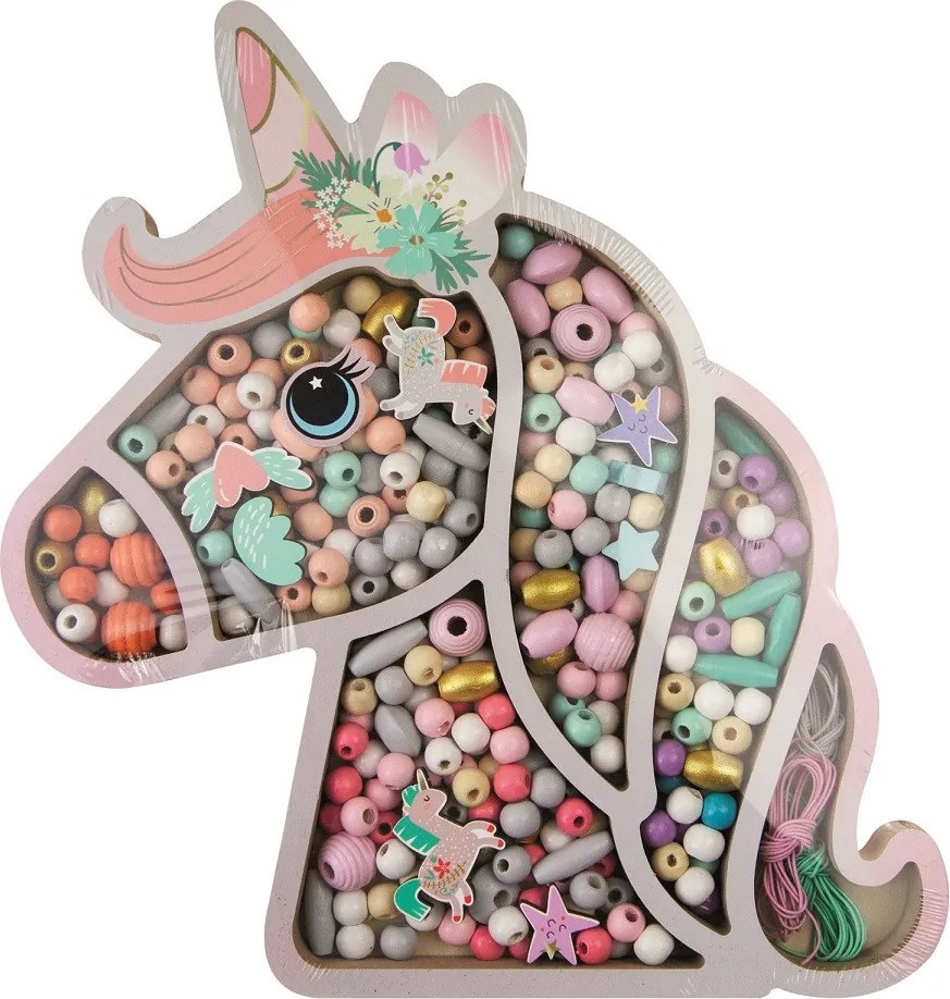 Perline di legno - Unicorno