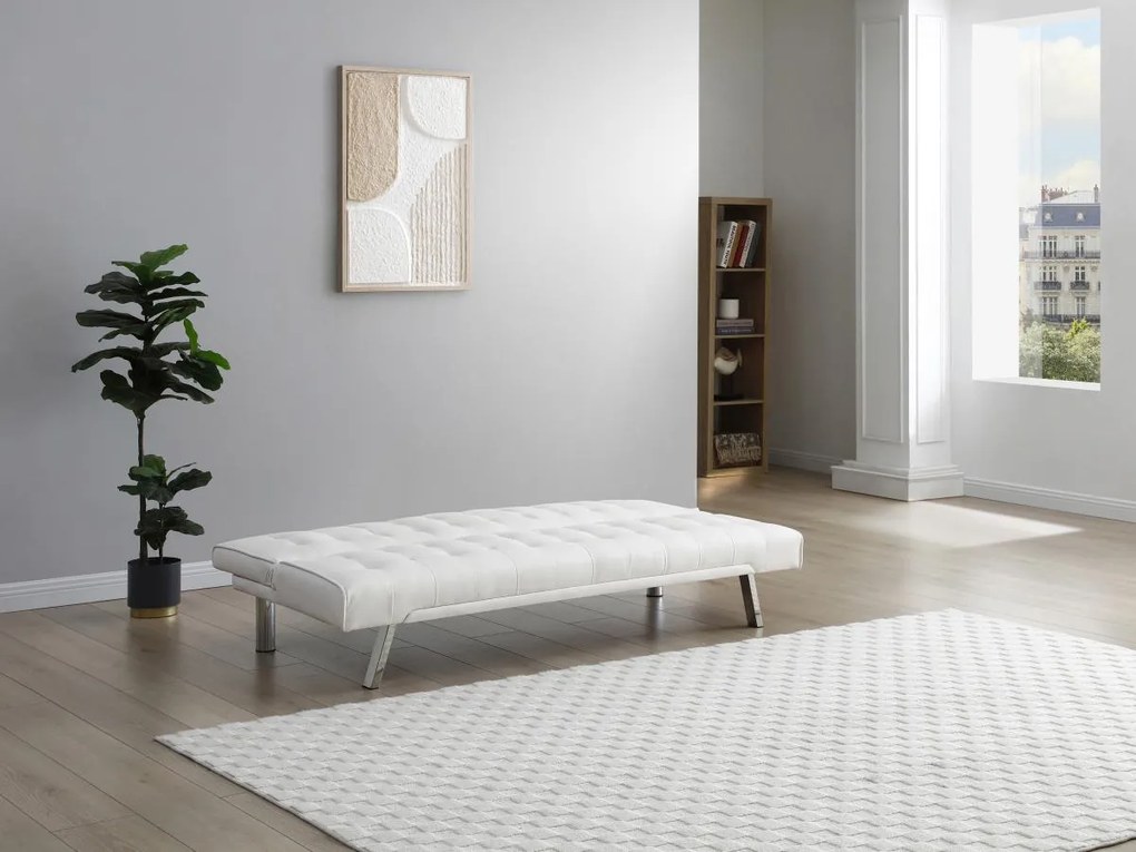 Divano letto clic clac in similpelle Bianco - GUILLAUME