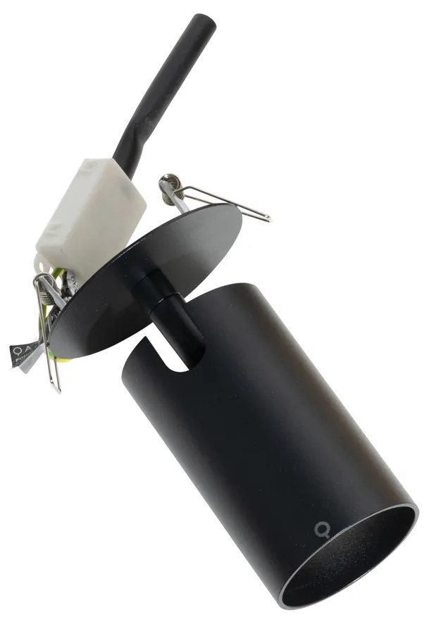 Set di 6 faretti da incasso moderni neri GU10 50mm - Chels