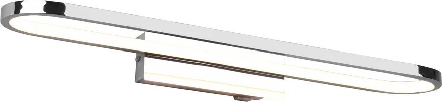 Lampada da parete a LED in argento lucido (lunghezza 60 cm) Gianni - Trio